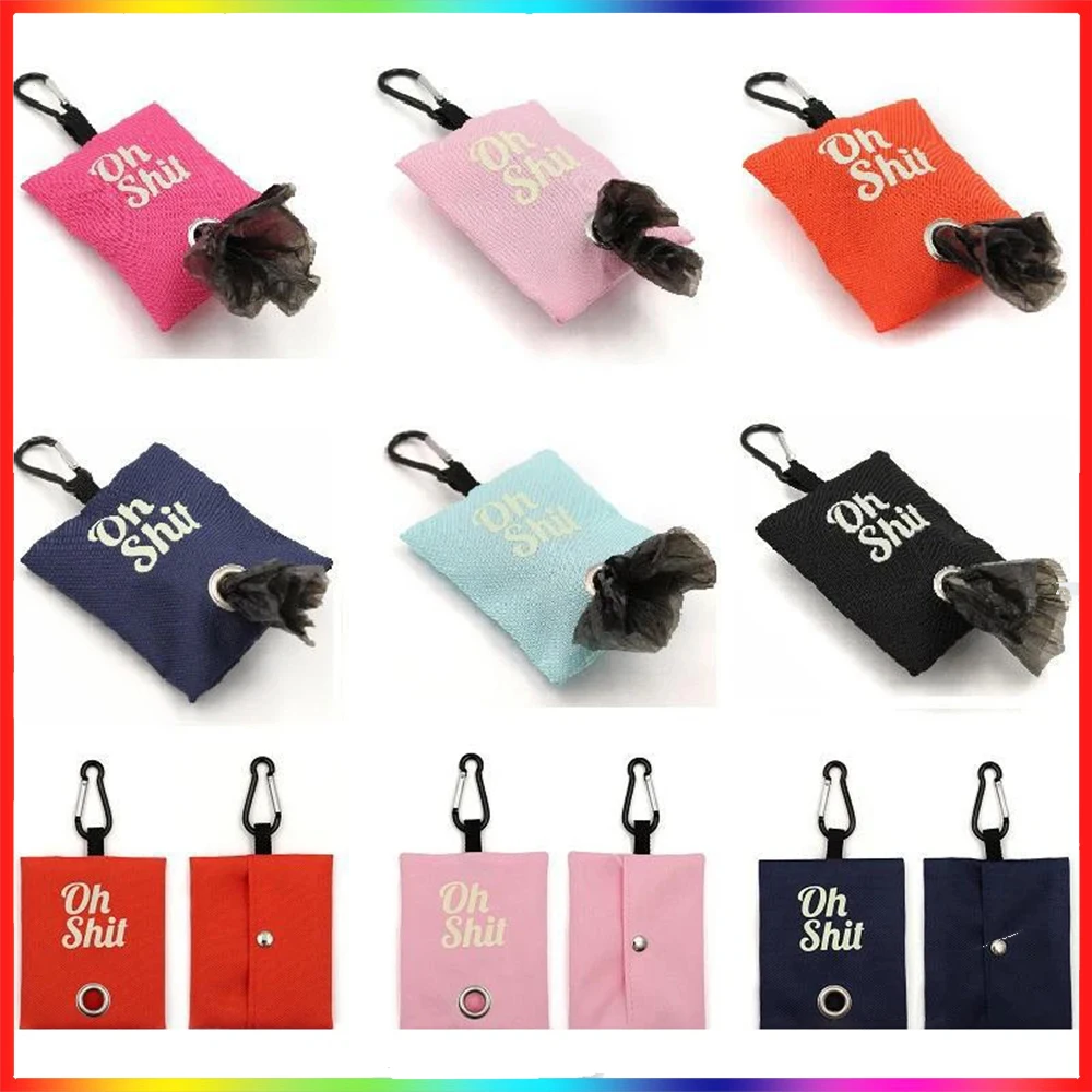 Pet Garbage Bag Canvas Pooper Scoopers Bags Dispenser Portable Dog Poop Waste Bag Holder Outdoor Puppy Cat Pick Up Organizer