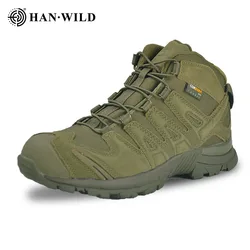 Hiking Boots For Man 2024 New Tactical Mid-Top Outdoor Climbing Desert Camping Running Hunting Apparel Accessories High Quality