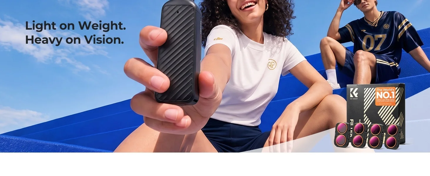 K&F Concept 2-in-1 ND CPL Filter-Set für DJI OSMO Pocket 4 Pro ND Filter-Set OSMO 4P Filter Pocket 4P Schwarzer Diffusionsfilter – Detail 2