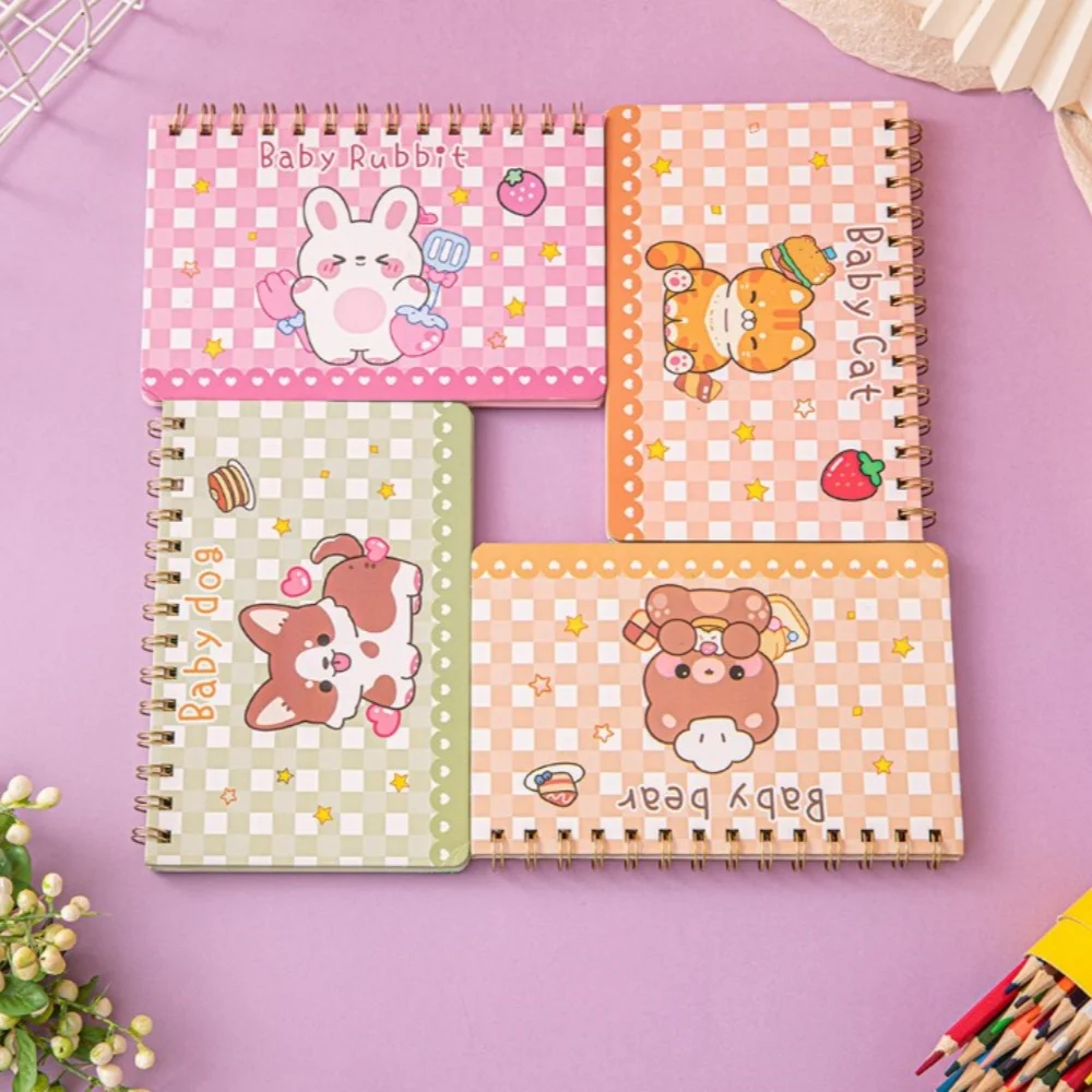 Cute Cartoon Weekly Planner Notebook, Páginas Internas Coloridas, Programação Diária, Classe Estudantil, Portable Notepad Organizer, 50 Folhas