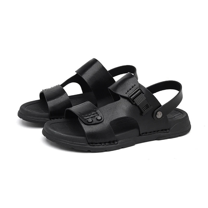 AIYUQI Sandals Men Summer 2023 New Outdoor Dual-use Sandals Men Genuine Leather Open-toe Driving Beach Sandals Women