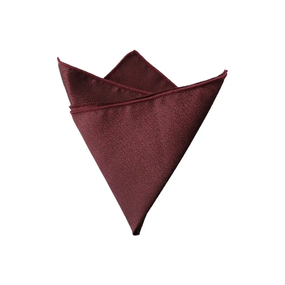 Elegant Polyester Pocket Square Square Shape Retro Tone Men Handkerchief Solid Color Business Suit Scarf Wedding Party