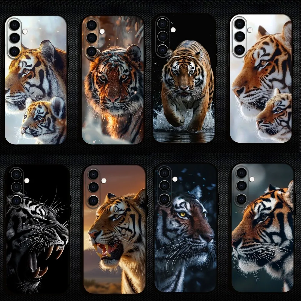 

Tiger head portrait Phone Case For Samsung Galaxy A73/A72/A71/A70/A53/A52/A51/Others Soft Black Shell