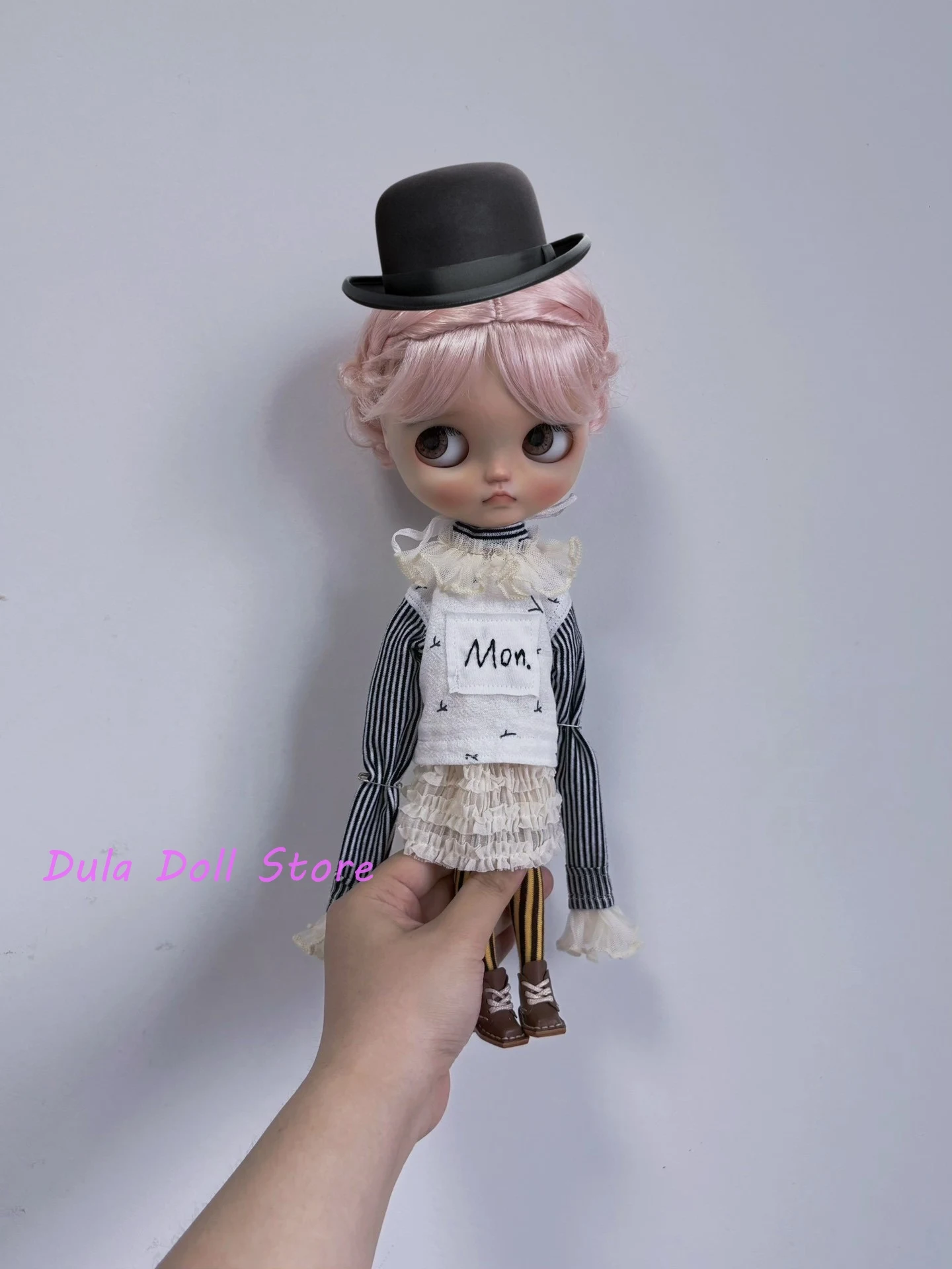 Dula roupas de boneca vestido exagerado conjunto de vestido deslizante superior para blythe ob24 ob22 azone licca icy jerryb 1/6 acessórios de boneca