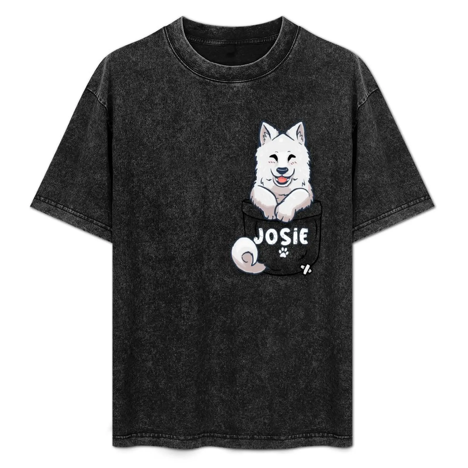 

Футболка с надписью CUSTOM Name added to Pocket Samoyed, летняя повседневная футболка для отдыха