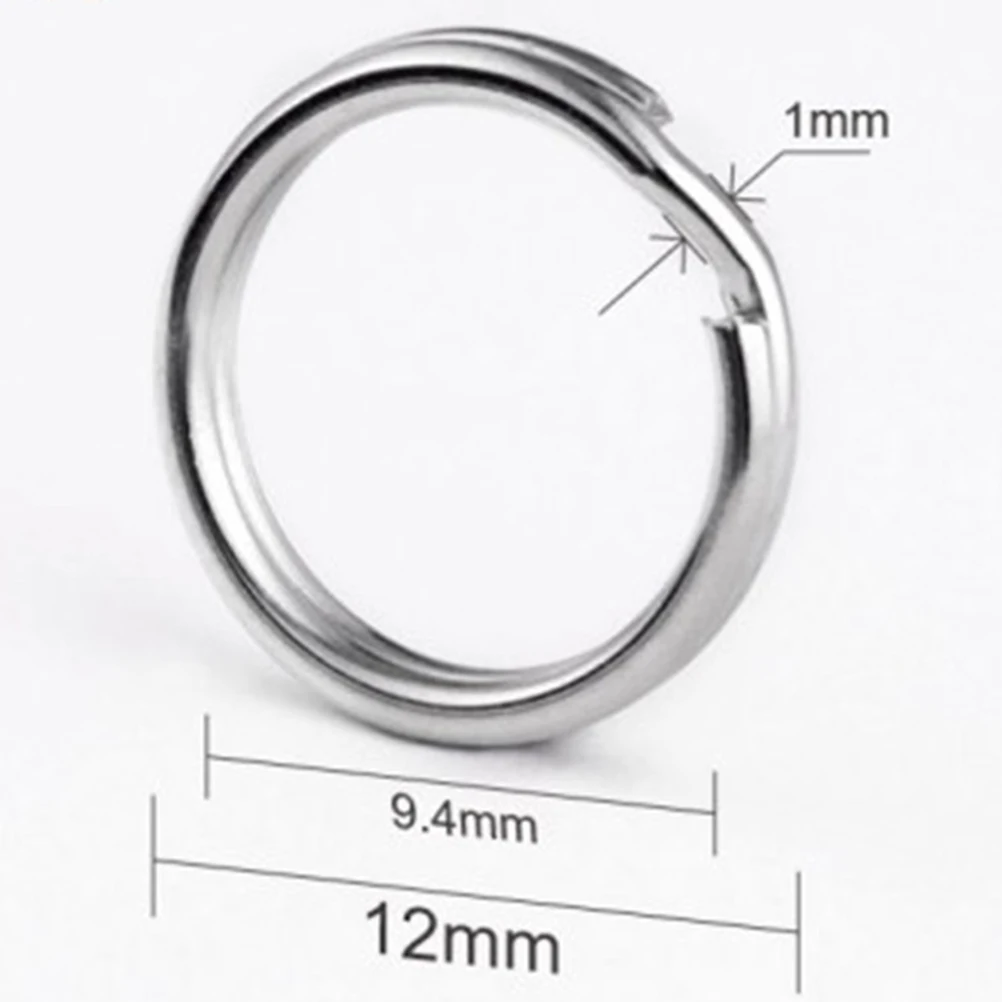 

580pcs 580 Pieces Key Ring Circle Durable Anti Rust Split Keychain Rings Bulk Flat Design Safe Secure Jewelry Accessories