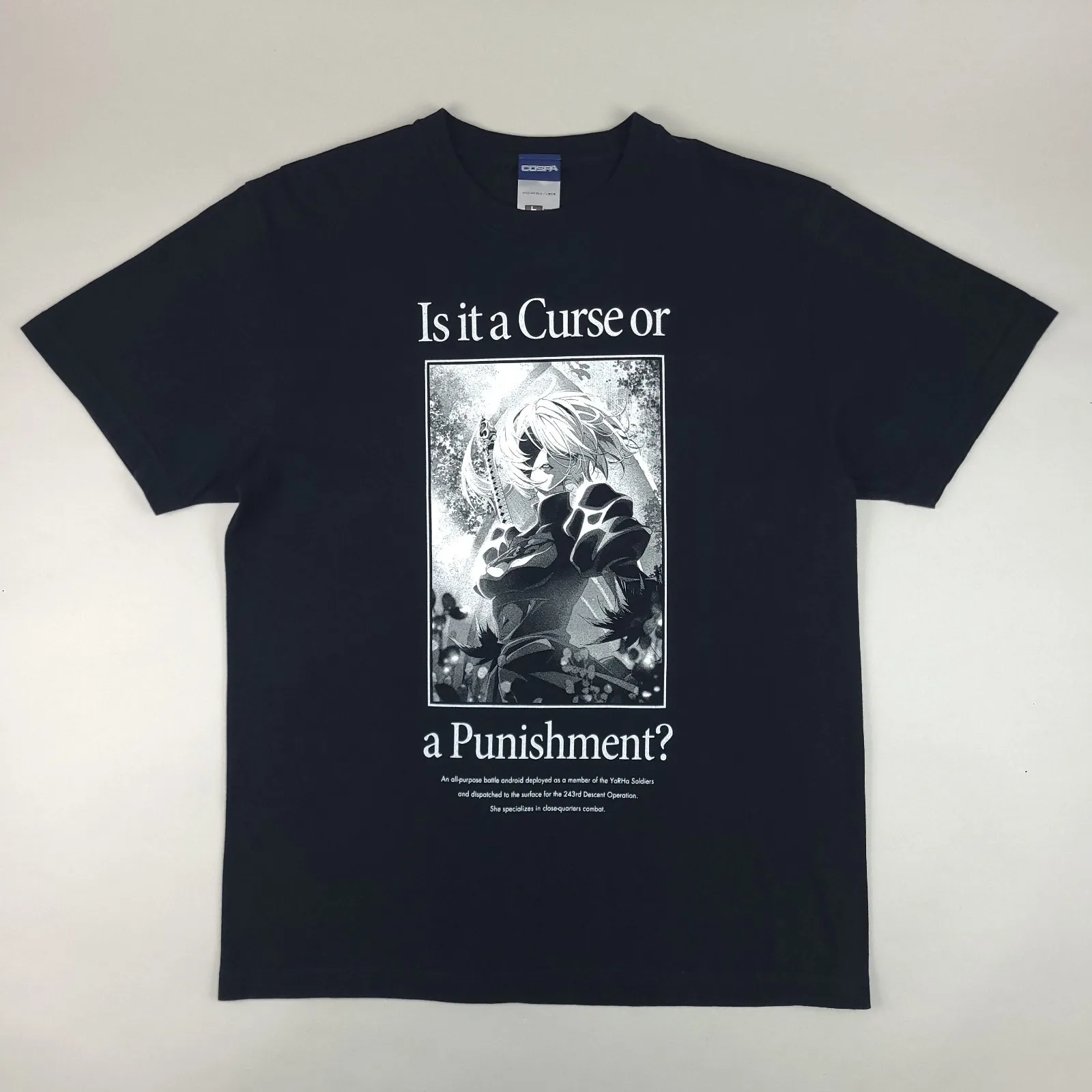 

Nier Automata 2B YoRHa Anime Gift t shirt Kawaii Waifu graphic tee 0322 Cyber Punk Y2K Clothes 100% cotton Large size Tops S-6XL