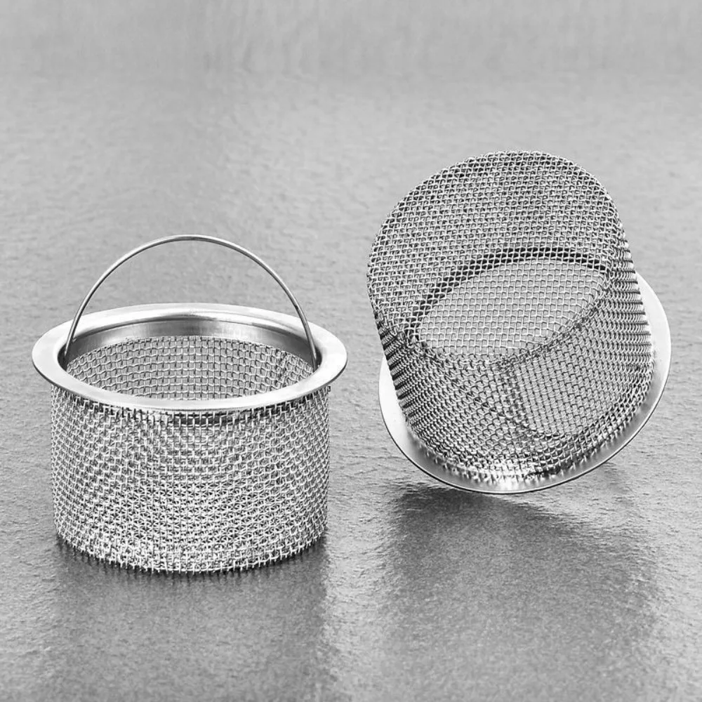 Dureble Stainless Steel Sink Drain Filter With Pull Rod Fine Net Kitchen Sink Filter Mesh Thicken Basin Strainer Kitchen
