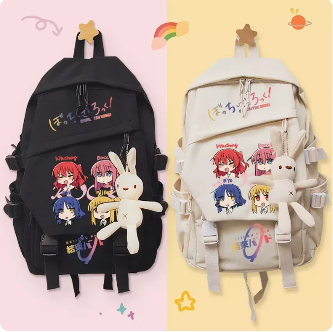 Anime BOCCHI THE ROCK! Schoolbag Backpack High-capacity Computer Casual Shoulder Bag Student Messenger Bag 1406