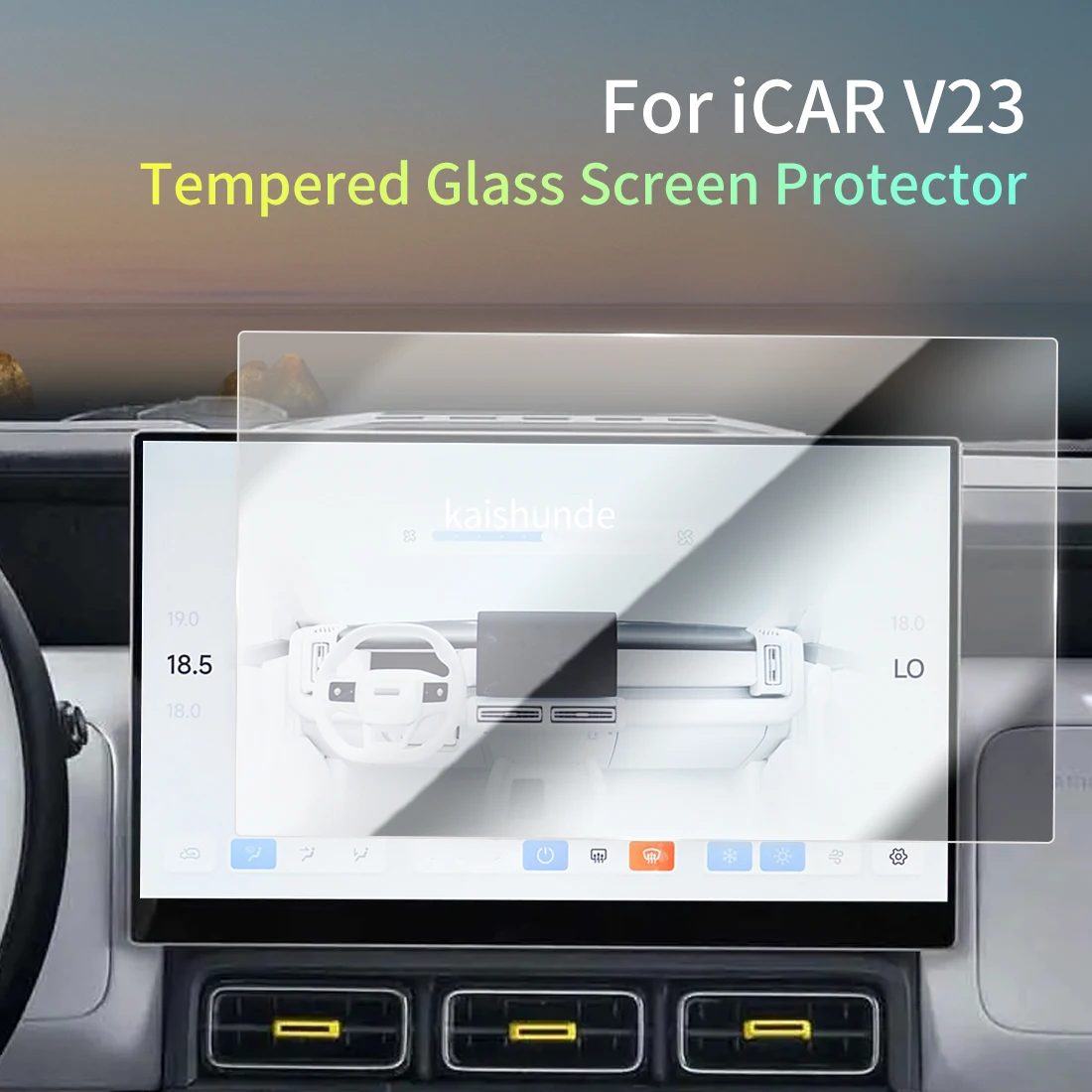 Car Stickers Meters Protector For24 Chery iCAR V23 Tempered Glass Protective Film Display Navigation Vehicle