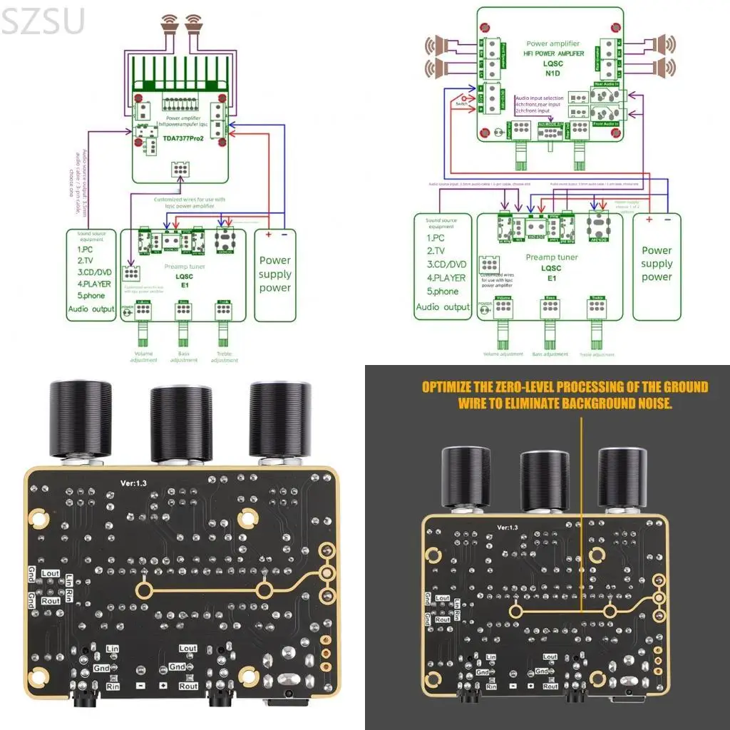 

SZSU Wide Frequency Response Preamp Board for Low Three Control in Sound Arrangements