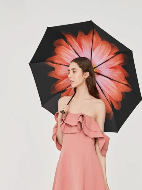 

Beneunder Double Layer Sun Umbrella Scented Sunshade Aluminum Alloy Summer Raincoat Moisture Proof Three Fold Umbrella