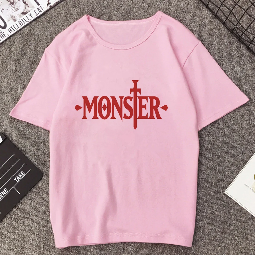 Monster Anime shirt female streetwear manga gyaru dollette Psychedelic top tees emo harajuku grunge Psychedelic party