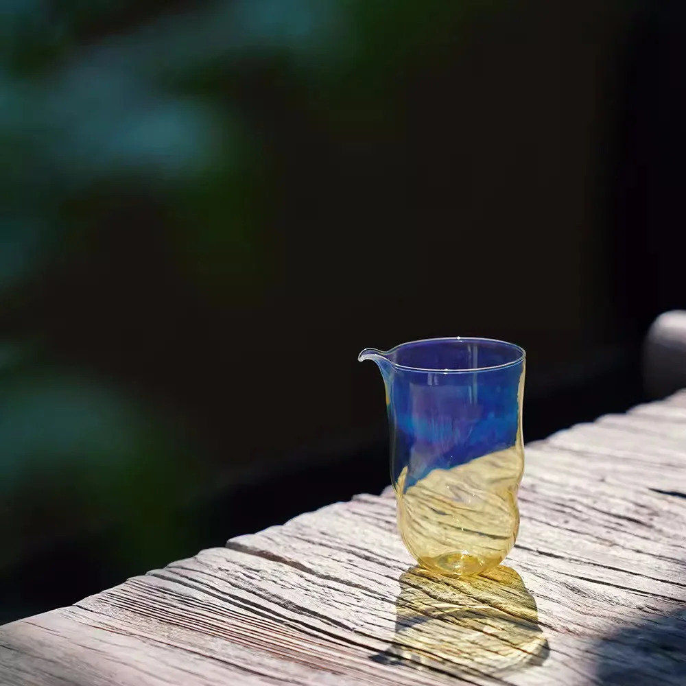 Kung Fu Tea Pitcher Glass Thickening Pitcher Tea Funnel Filter Net Tea Pot Kung Fu Cup Anti-Scald Coffee Cup Water Cup