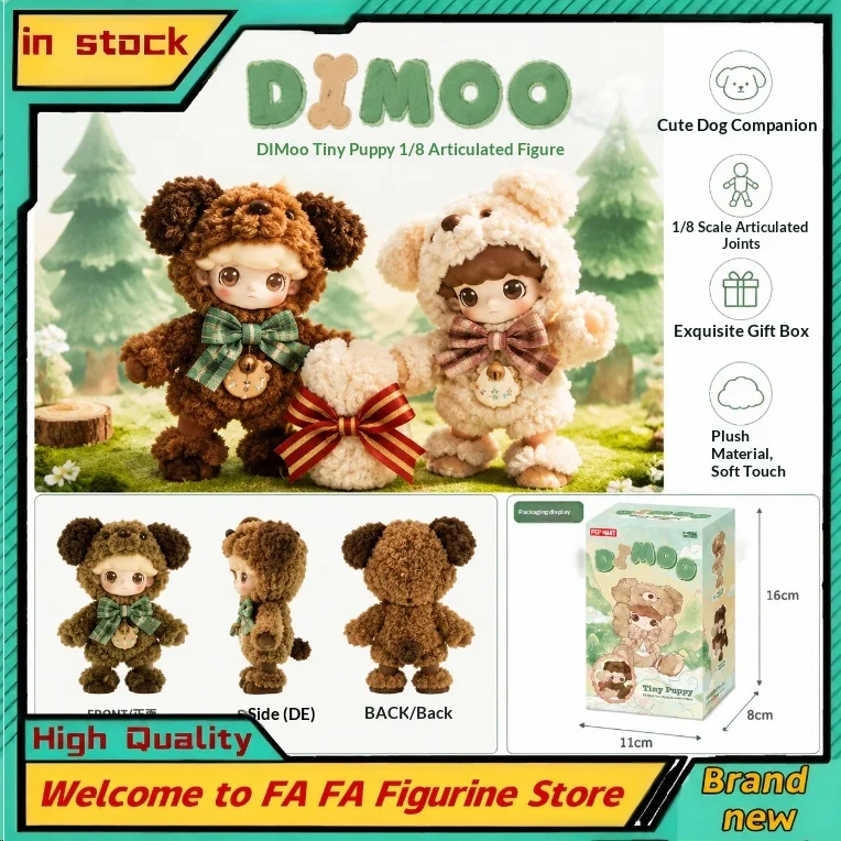

Genuine Pop Mart Dimoo Tiny Puppy 1/8 Articulated Action Doll Premium Art Figurine Desktop Room Decor Trendy Cute Gift