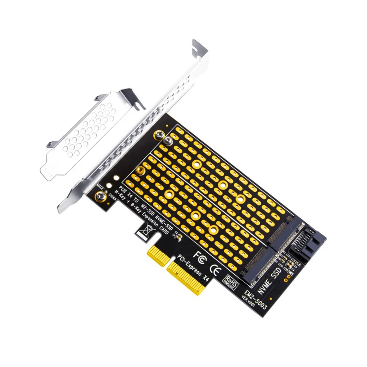PCIE 4.0 To M2/M.2 Adapter SATA M.2 SSD PCIE Adapter NVME/M2 PCIE Adapter SSD M2 To SATA PCI-E Card M Key +B Key