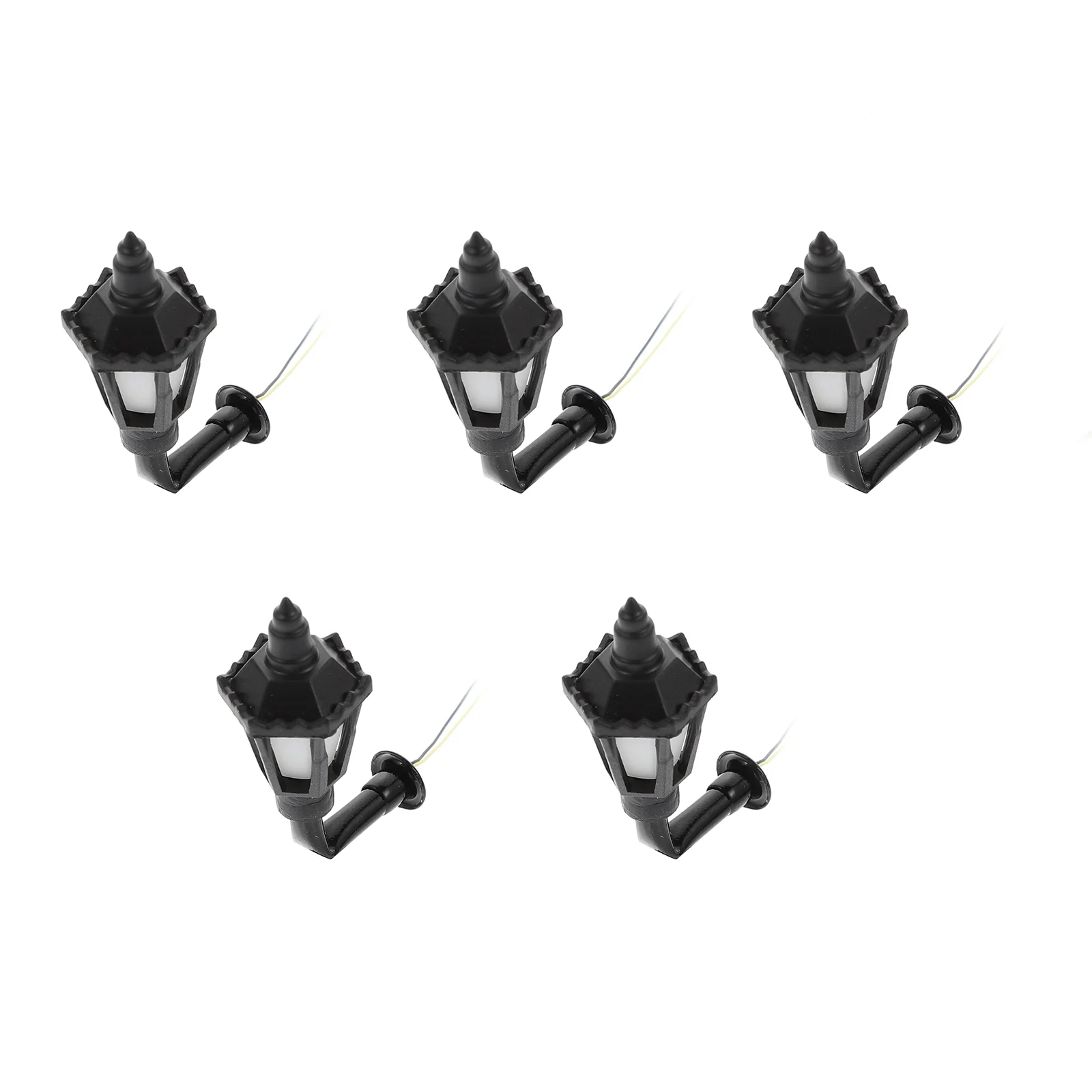 5 Pcs DIY Decorative Wall Lamp Trustworthy Model Light Microlandscape Decoration Simulation Mini Metal Plastic Coffee Table