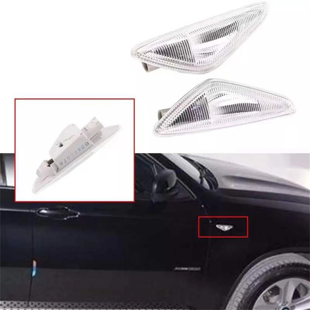 

​1 Pair For-BMW X3 X5 X6 E70 E71 2008-2014 F25 Fender Side Marker Turn Signal Light Lamp 63137171007 63137171008