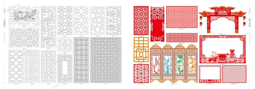 Imagem -02 - Oco Partição Tela Porta Painéis Corte a Laser Cad Arquivos Originais Corte de Imagem Vetor 2d Plano