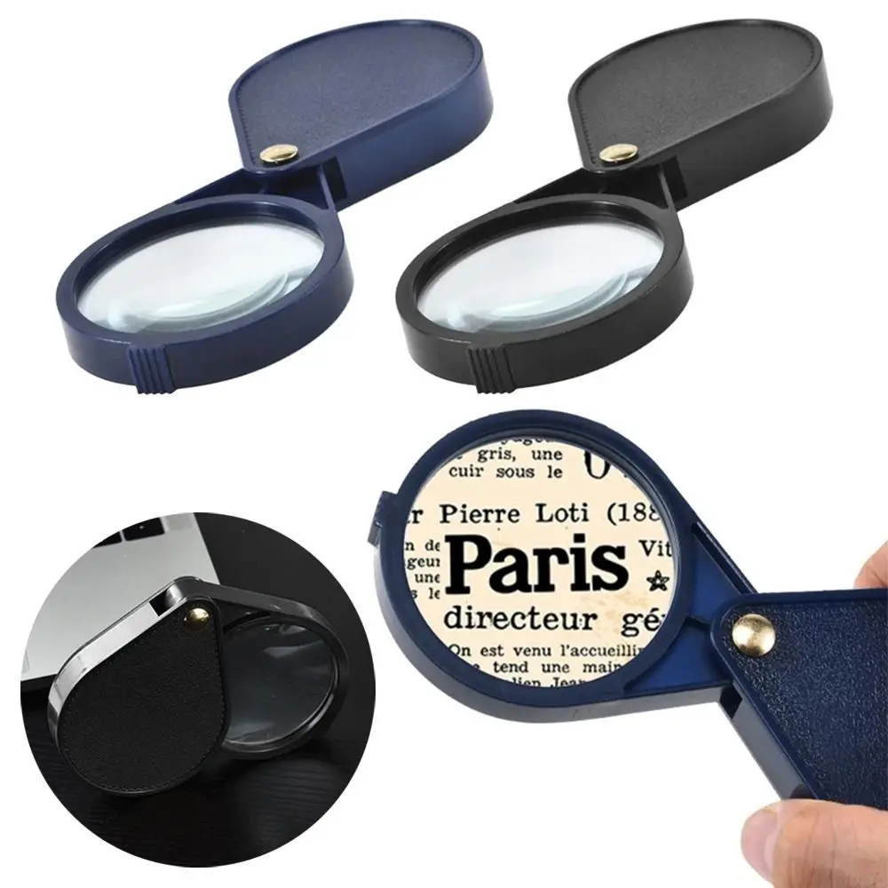 10X HD Pocket Optical Glass Lens Folding Magnifier Handheld Reading Magnifying Glass Jewelry Loupe