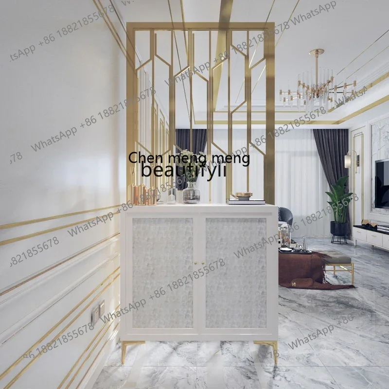 ss 8350 Nordic Light Luxury Entrance Shoe Cabinet Living Room Storage Entrance Cabinet Shell Sideboard Cabinet