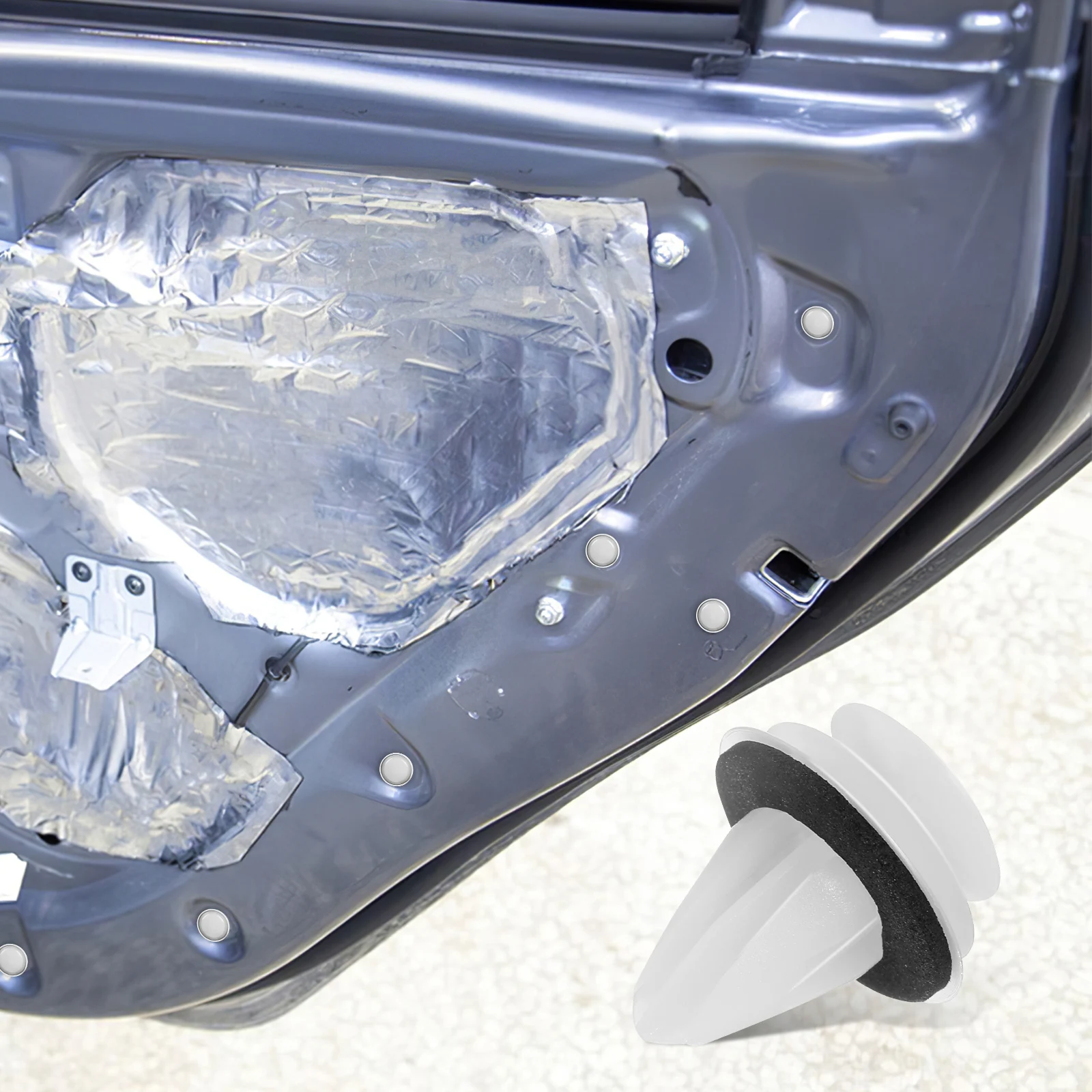 

100 Pcs Retainer White Car Accessories Door Clips Door Trim Panel Clips Retainer Fastener Trim Storm Glass Panel