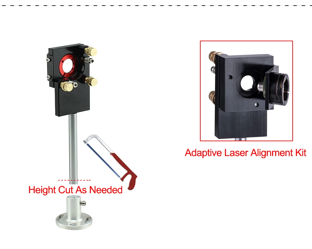 Hunst CO2-Laser Erstreflexionsspiegel Ø25mm mit Integriertem Halter für Lasergravur- und Schneidemaschinen – Detail 4
