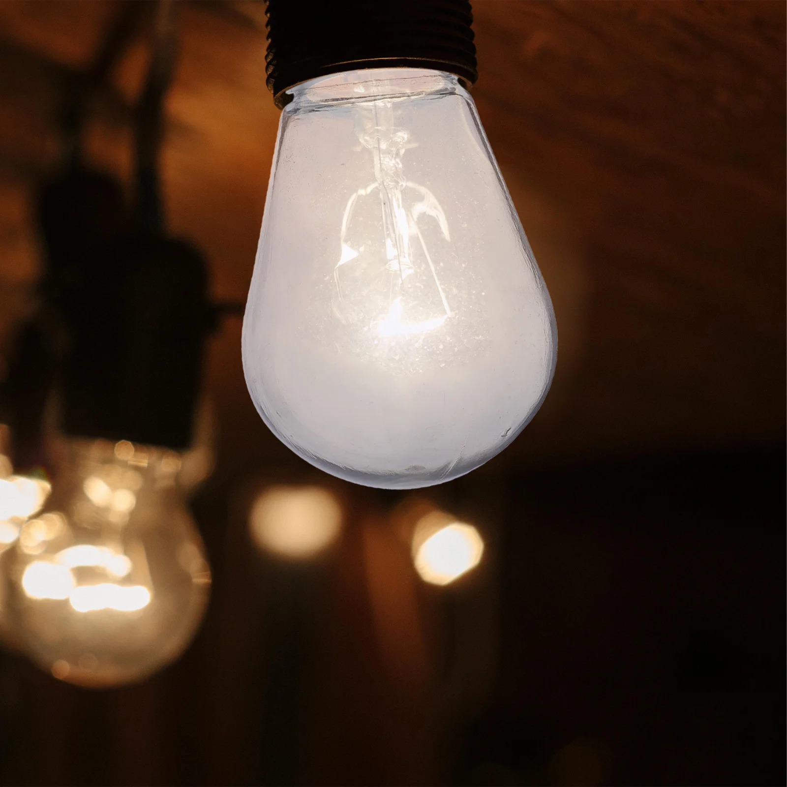 30pcs Transparent Light Bulb Covers Clear Plastic Diffuser E27 String Lights Decorative Lamp Shade Replacement Heat Resistant