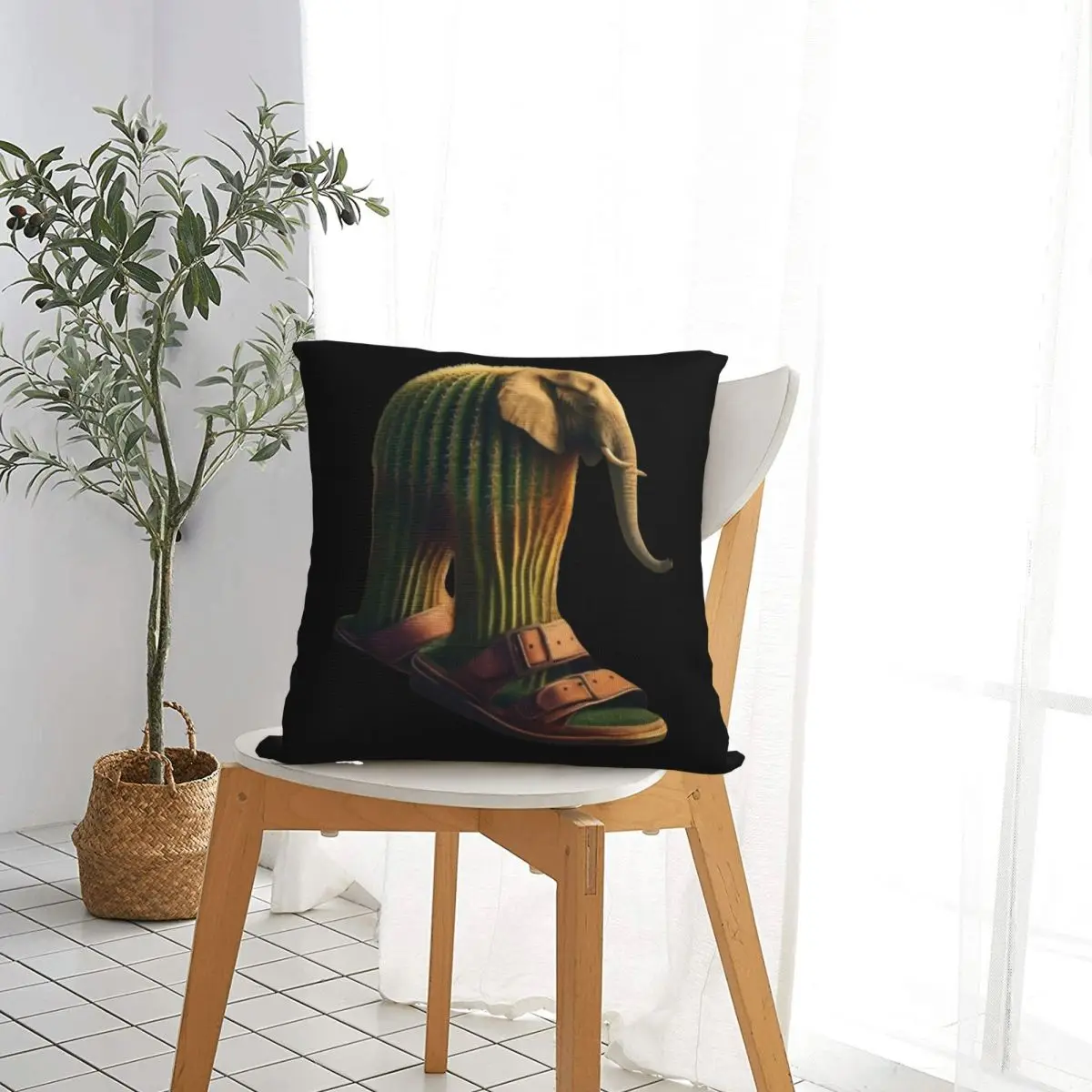 Lirili Larila Italian Brainrot Square Pillow Case Cushion Covers Vintage Polyester Decor Pillowcase for Living Room 40x40cm