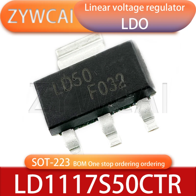 LD1117S50CTR SOT-223 10PCS LD50 linear regulator (LDO) input 15V output 5V 800mA power chip