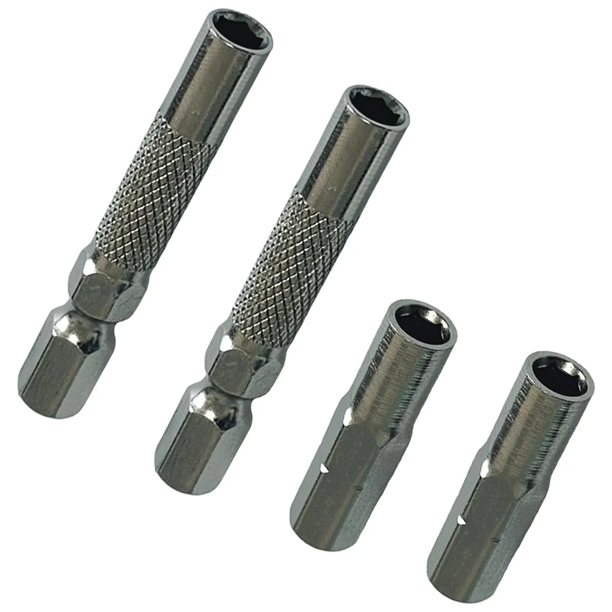 4pcs 1/4 to 4mm Bit Adapter,2 Pcs 1/4 to 4mm Hex Adapter and 2 Pcs 1/4 to 4mm Drill Extension Bit Holder for Micro-Bits