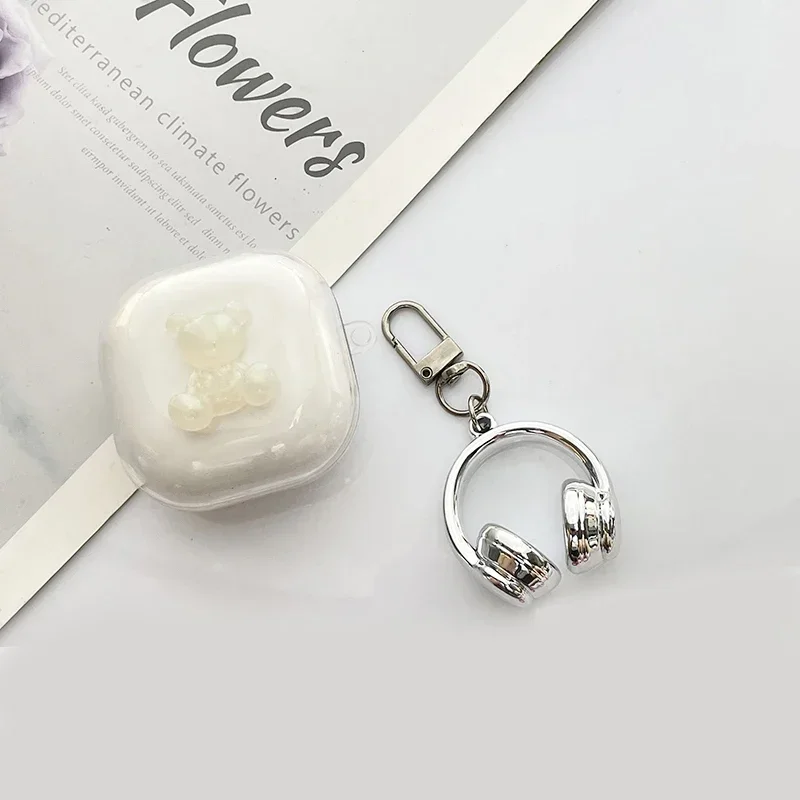 Роскошный чехол для Realme Buds Air 7, чехол Buds Air7Pro, силиконовый прозрачный чехол для наушников Realme Buds Air 7 Pro с брелоком