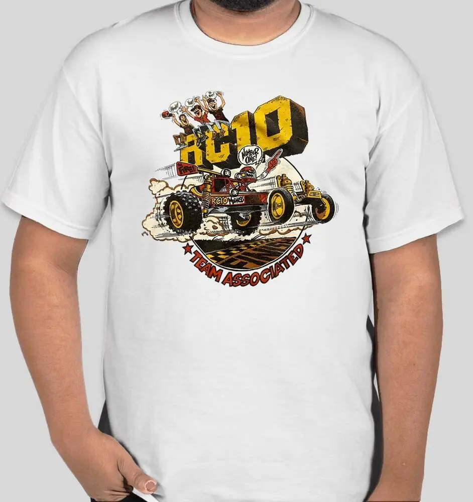 T Shirt RC10 S M L XL 2XL 3XL Mens Classic Fit TEAM ASSOCIATED RC GOLD PAN(1)