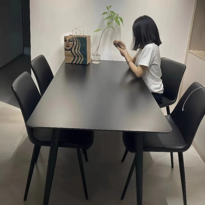 흰색 유럽 식탁 크림 바람 품질 미학 성인 레스토랑 테이블 조명 럭셔리 현대 Muebles 주방 가구