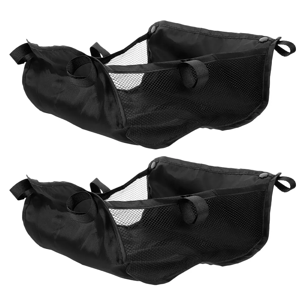 2 pcs Stroller Storage Bag Universal Bottom Basket Organizer For Baby Stroller Accessories Holds Diapers Snacks Essentials