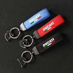 Zamszowy brelok do kluczy motocyklowych breloki do kluczy smycz prezenty breloczek do Ducati 796 795 821 Monster 696 400 akcesoria