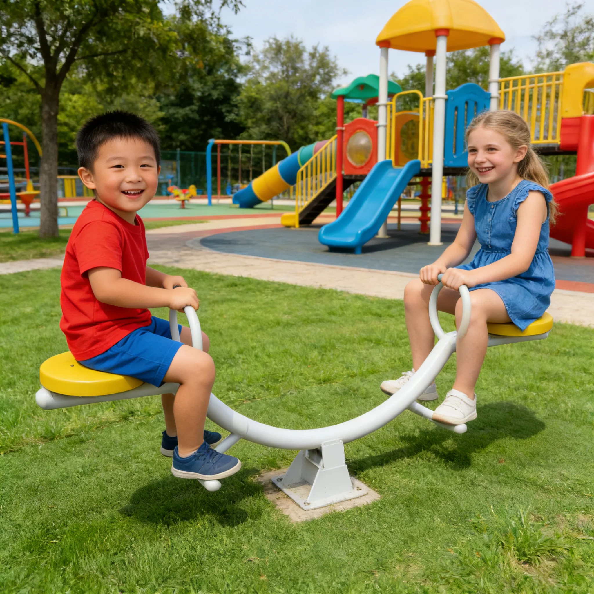 2027 Hot Sale Safe Kids Teeter Totter Seesaw for Public Park Playground Equipment Amusement Park Outdoor Play