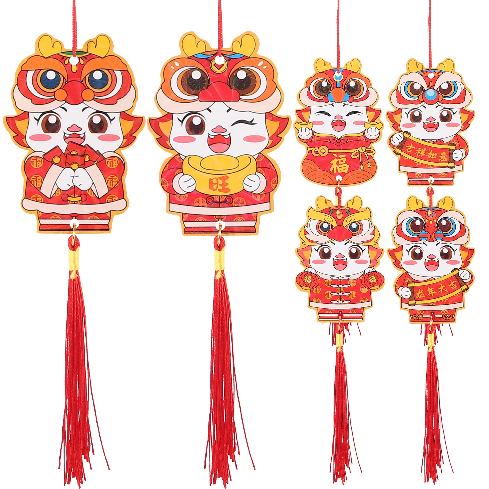 6Pcs Lucky Money Tree Hanging Decor Traditional Chinese Ornaments for Home Shop Office New Year Decoration 2024 Festival
