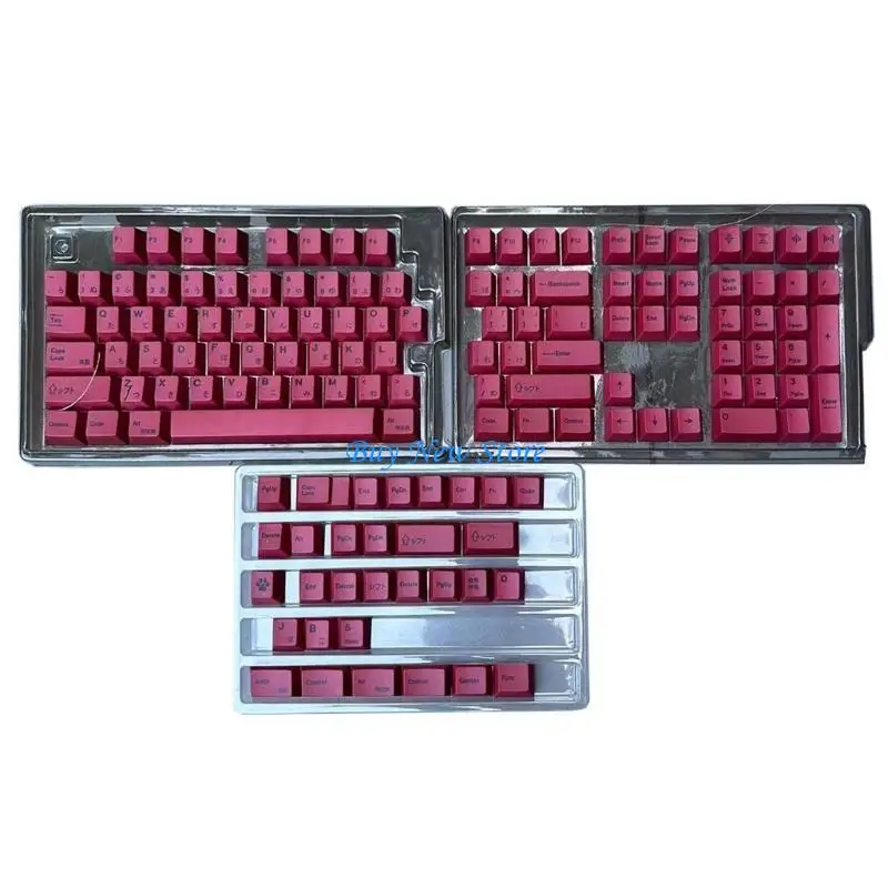 

20CE 140Keys Keycaps Minimalist Red Japanese Keycap Thick PBT for Gamers and Typists