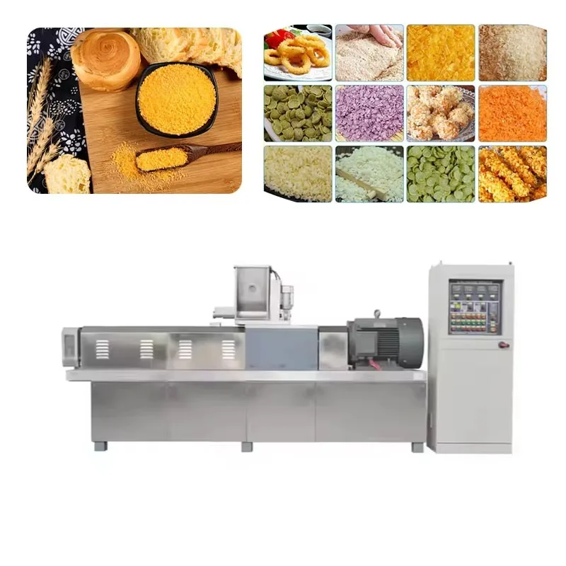 High Efficiency Twin Screw Extruder Commercial Breadcrumb Making Equipment for Coating Bread Crumbs Machine