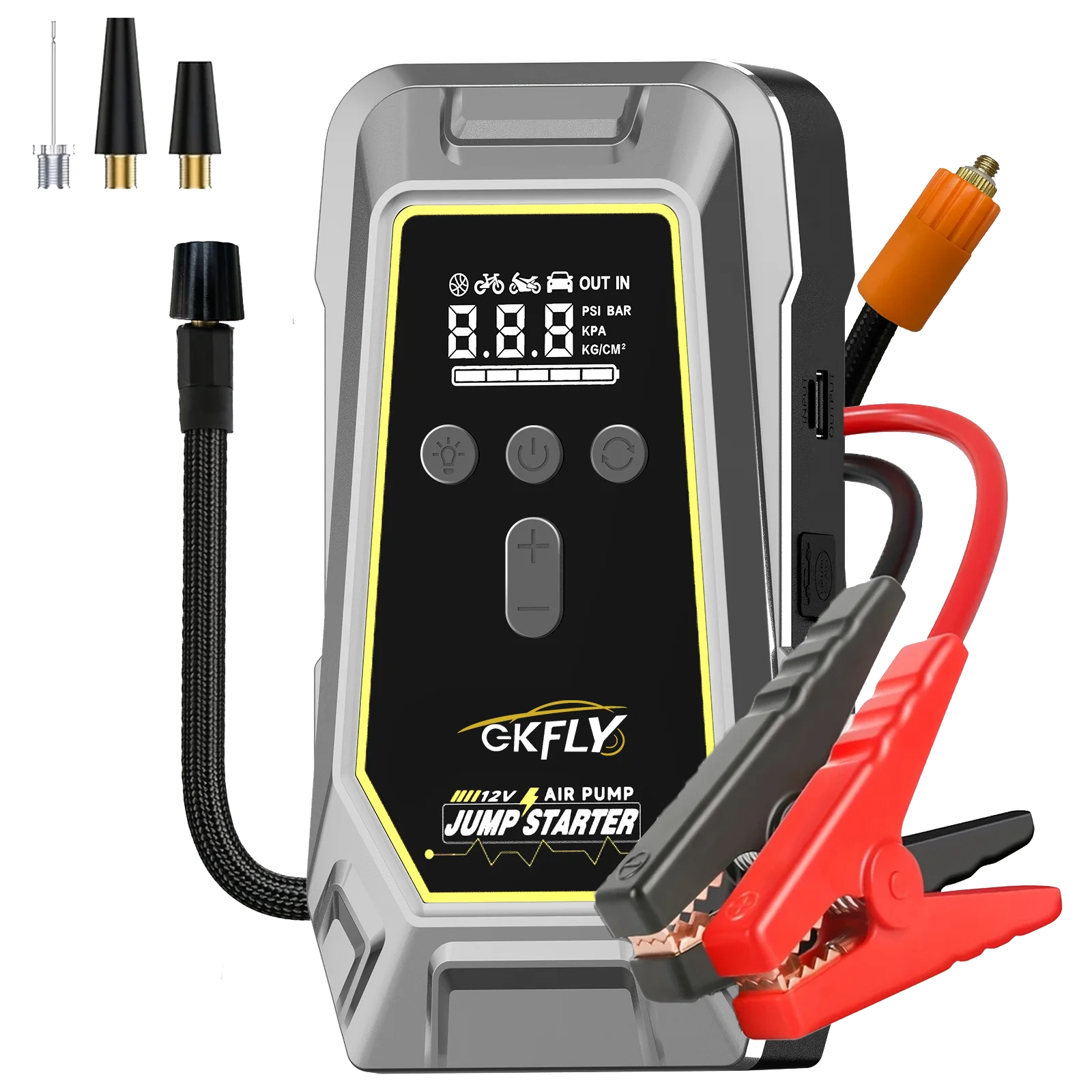 Draagbare 4000A Jump Starter 150PSI Luchtpomp Power Bank 4 In 1 Luchtcompressor Auto Batterij Starters Starten Auto Bandenpomp - afbeelding 2