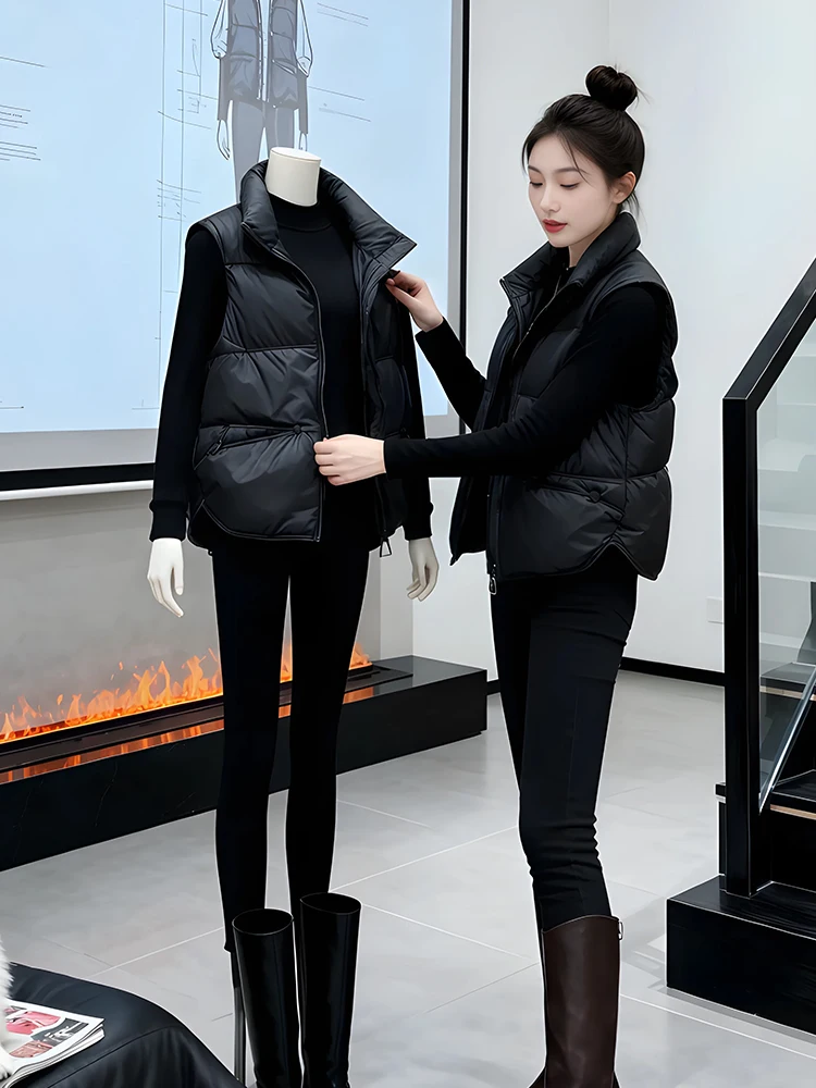 

Женский утепленный жилет Sli College Sle из хлопка, осенне-зимняя новинка, модная стеганая куртка с дизайном наплечных вставок