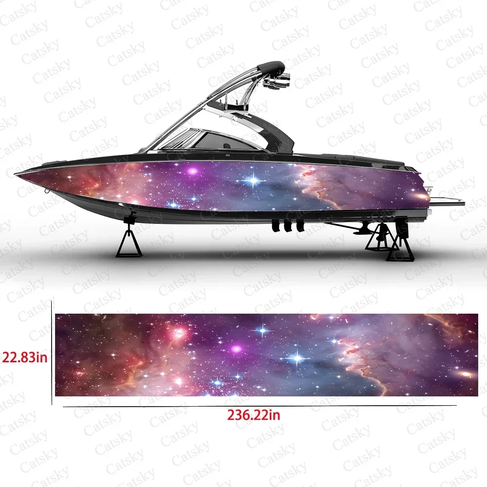 

starry sky universe Boat Stickers Vinyl Boat Wrap for Pontoonman Console Deck Boat Fishing Platform Decal Sticker