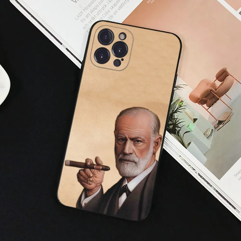 Sigmund psychoanalysis Freud Phone Case for iPhone 15 8 7 6 6S Plus X SE 2020 XR XS 14 11 12 13 Mini Pro Max Mobile Case