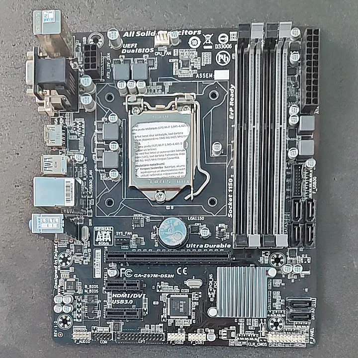 Tarjeta Madre para PC Gigabyte GA-Z97M-DS3H, Z97M DS3H DDR3 1150, 100% Probada y en Buen Estado