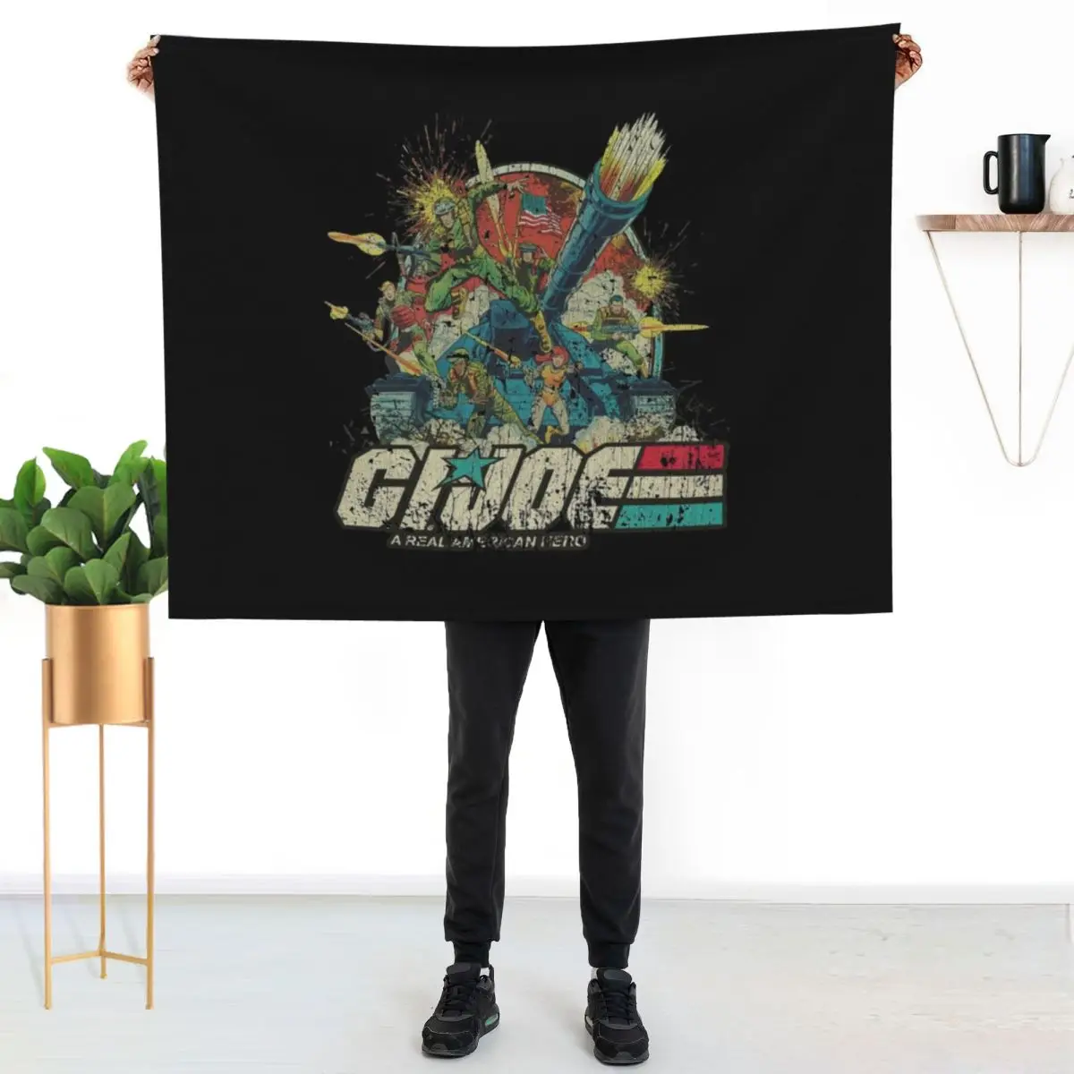

Gi Joe Real American Heroes Throw Blanket Warm Flannel Blanket for Couch Chair Bedroom