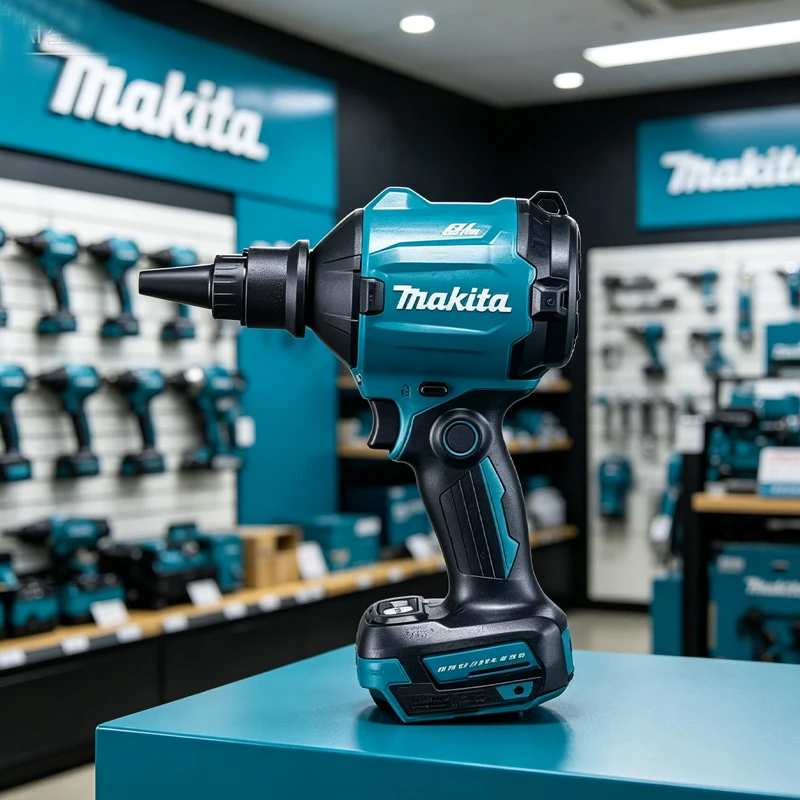 Batteria ricaricabile agli ioni di litio originale Makita da 6Ah, 18V, modello 2026, Makita DAS180, soffiatore ad aria senza fili da 18V, pistola per la rimozione della polvere con ugello, strumento