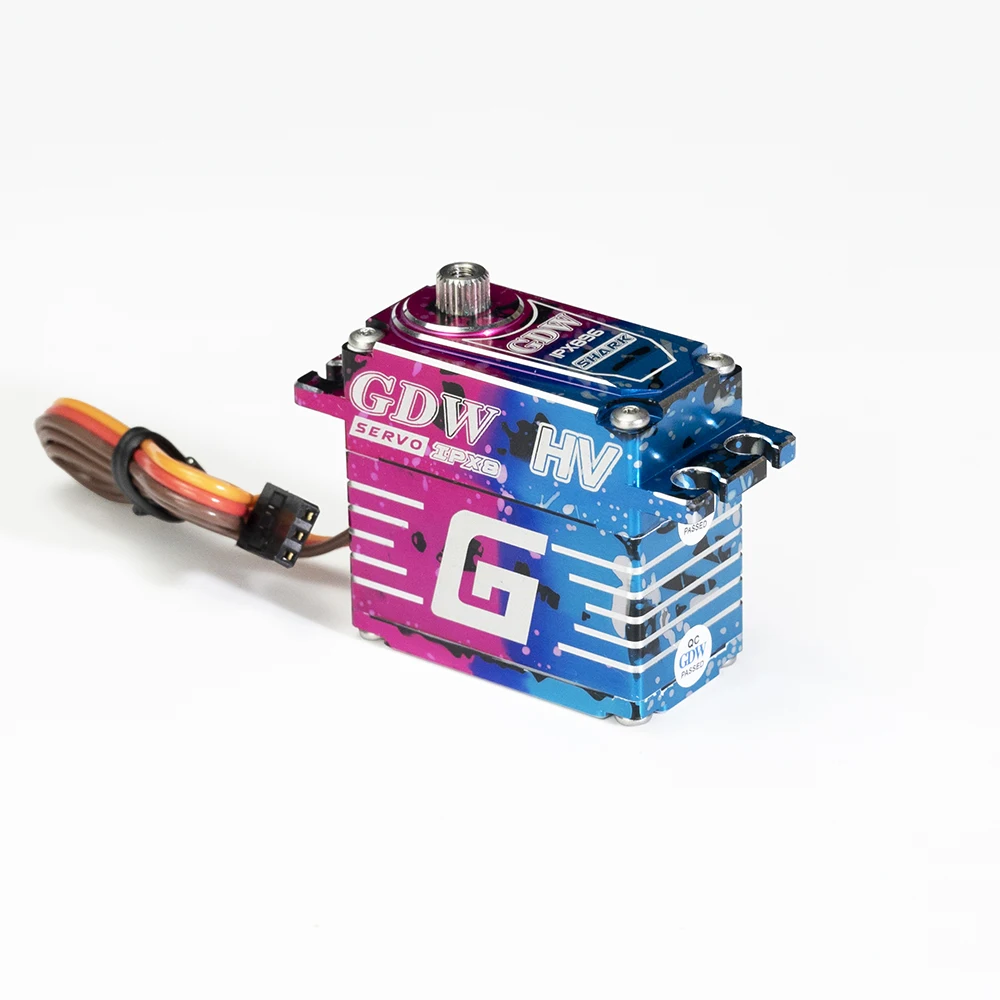GDW SHARK IPX896 43KG 25T 120° HV High Torque Waterproof Brushless Digital Servos For 1/8 1/10 RC Model Car Crawler Accessories