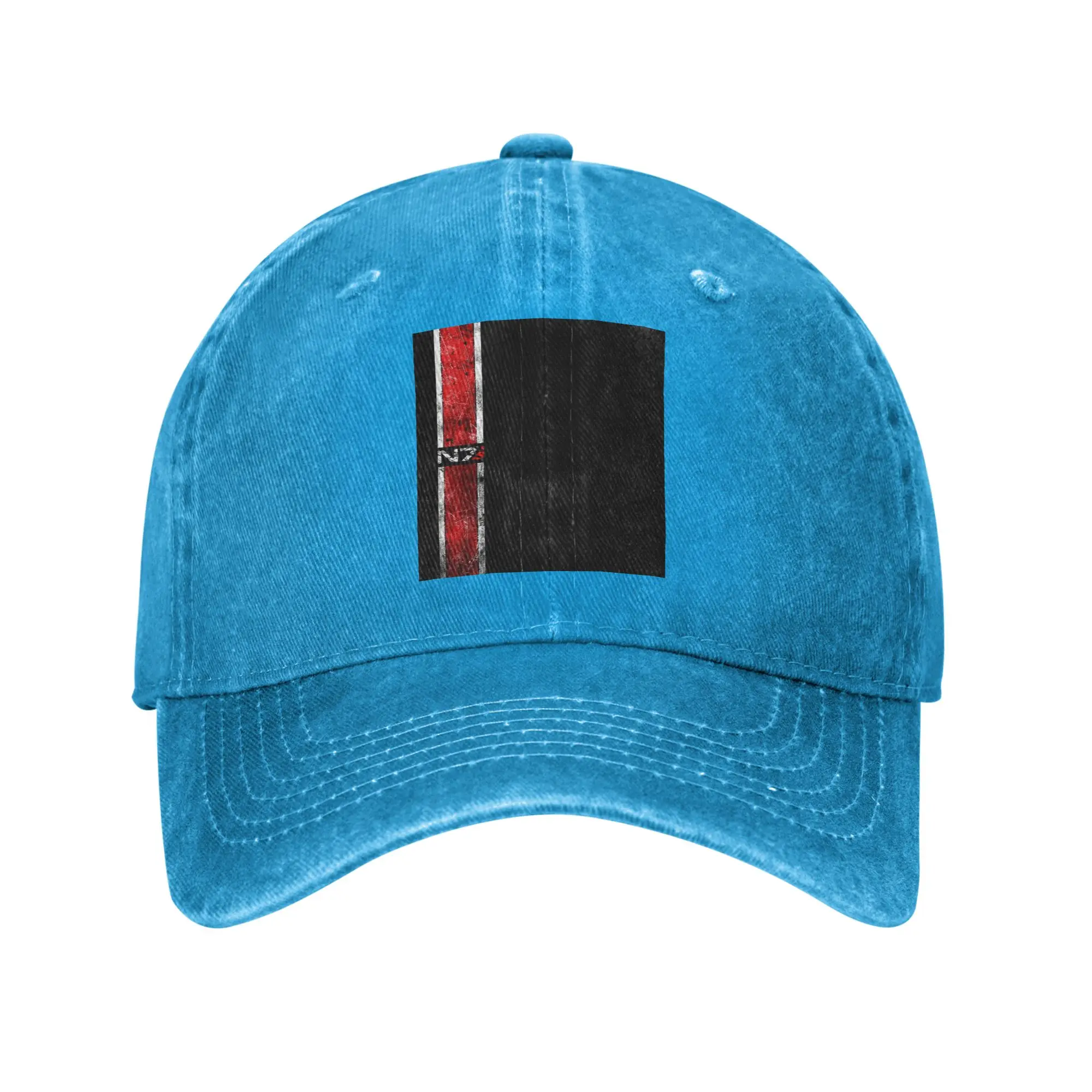 Mass Effect - N7 Washed Denim Cap Casual Baseball Caps Adjustable Hat Summer Unisex Baseball Hats