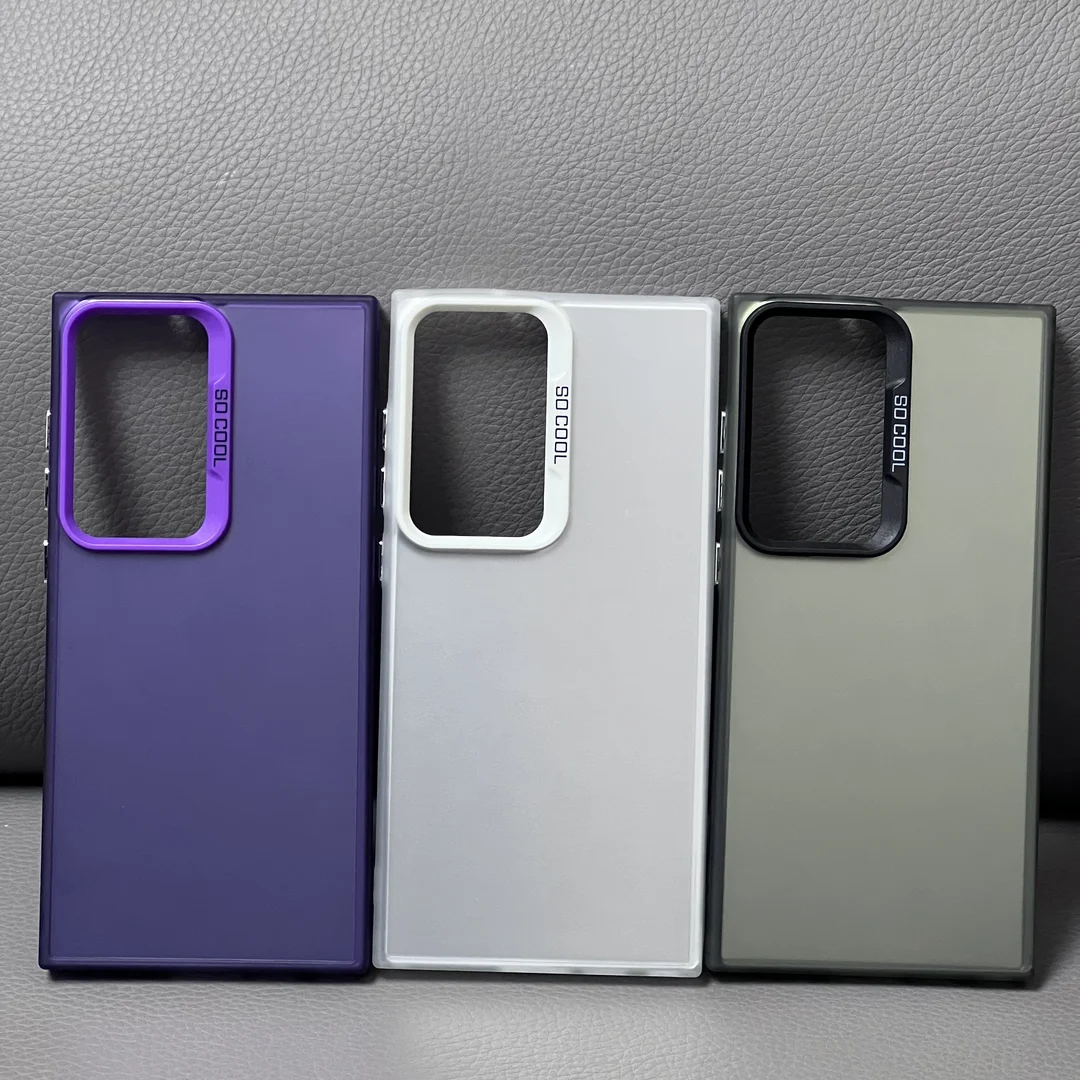 For Samsung Note 20 Ultra Case Galaxy Note20 S20 S21 S22 S23 S24 Plus s21 fe Phone Cover Luxury Metallic Aurora Skin Matte Cover